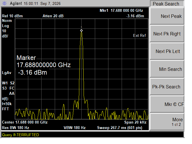 Span 20 kHz 측정 화면